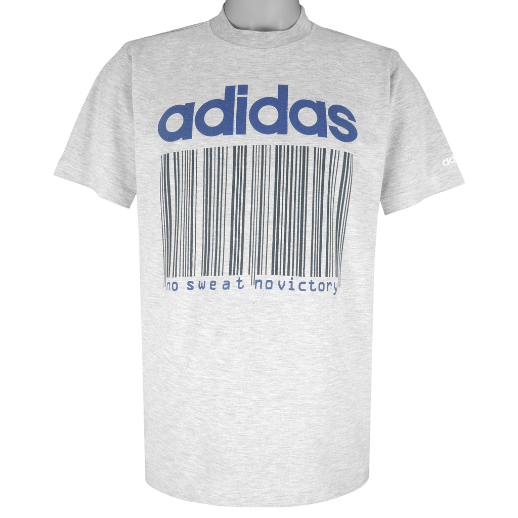 Adidas - No Sweat No Victory T-Shirt 1990s Medium Vintage Retro