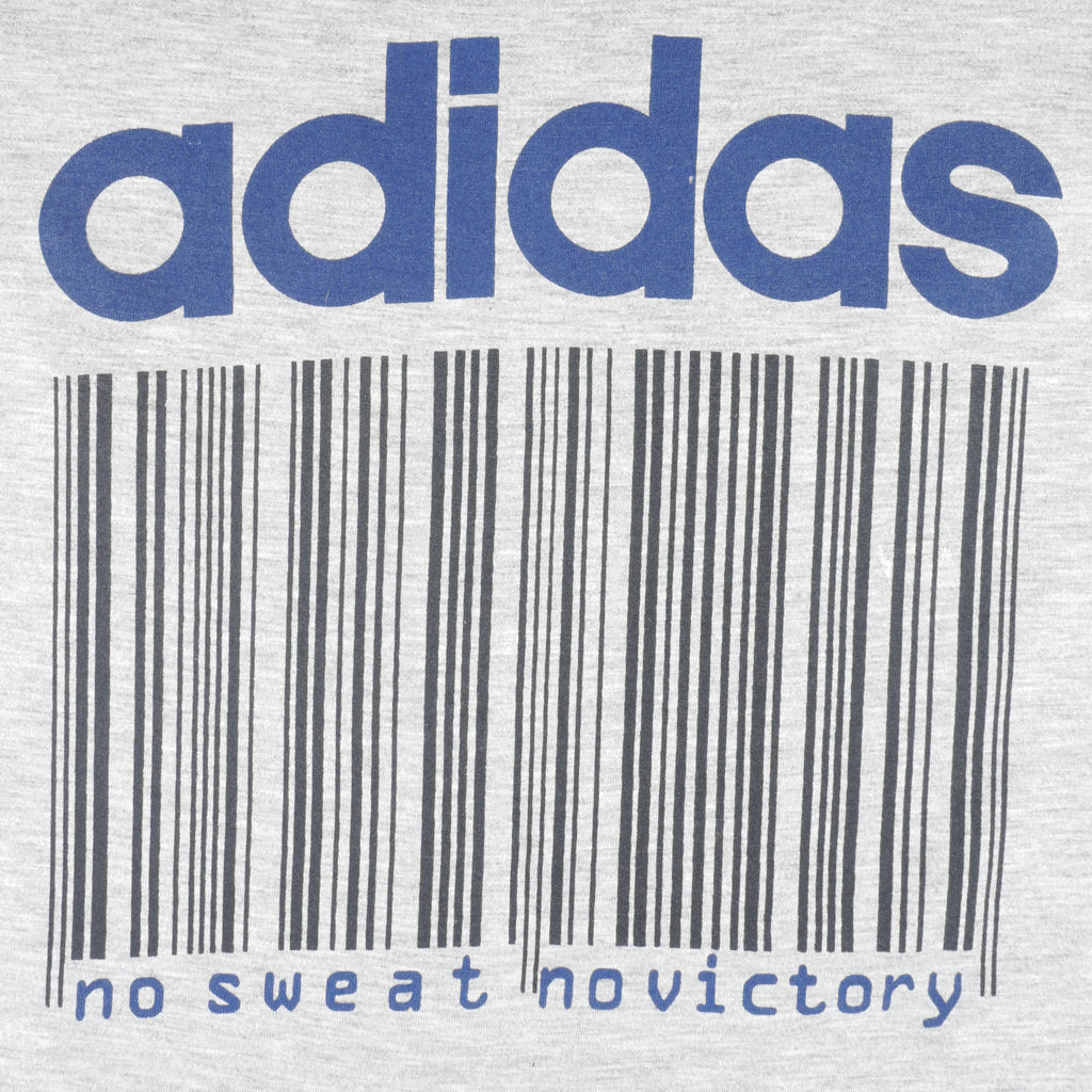 Adidas - No Sweat No Victory T-Shirt 1990s Medium Vintage Retro