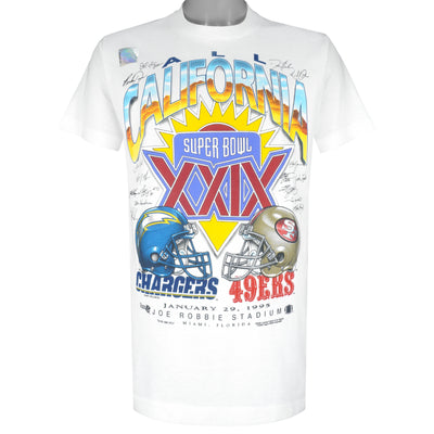 NFL - Super Bowl 29th Chargers VS 49ers T-Shirt 1995 Medium