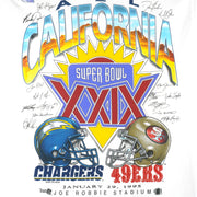 NFL - Super Bowl 29th Chargers VS 49ers T-Shirt 1995 Medium Vintage Retro Football