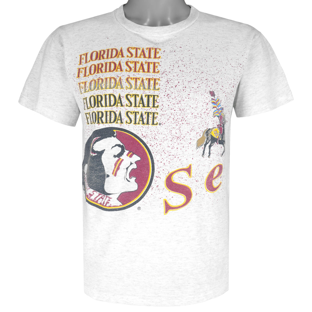 NCAA - Florida State Seminoles Single Stitch T-Shirt 1990s Small Vintage Retro College