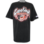 NHL (Logo Athletic) - Carolina Hurricanes Printed T-Shirt 1990s X-Large