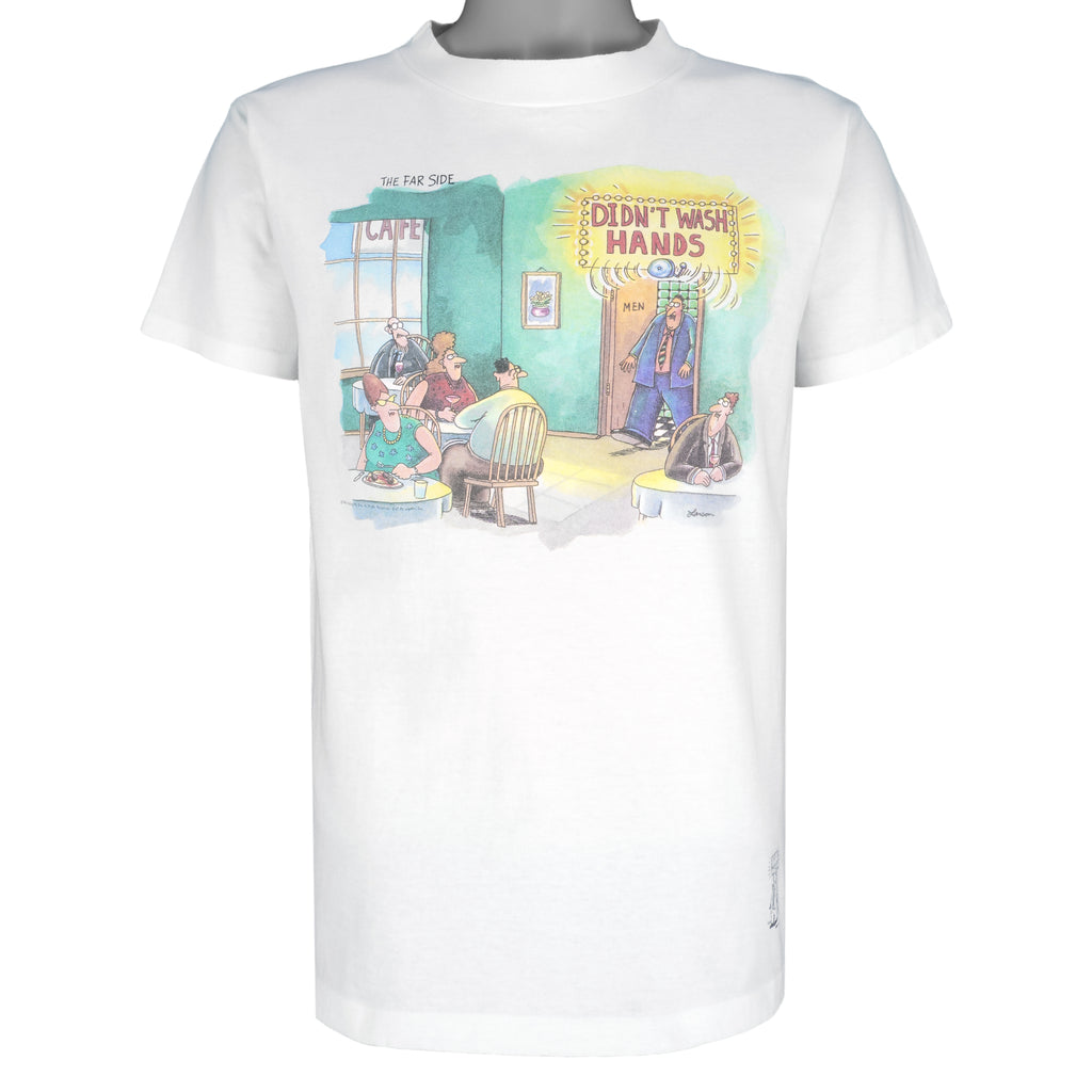 Vintage (The Far Side) - Didnt Wash Hands Deadstock T-Shirt 1991 Medium Vintage Retro