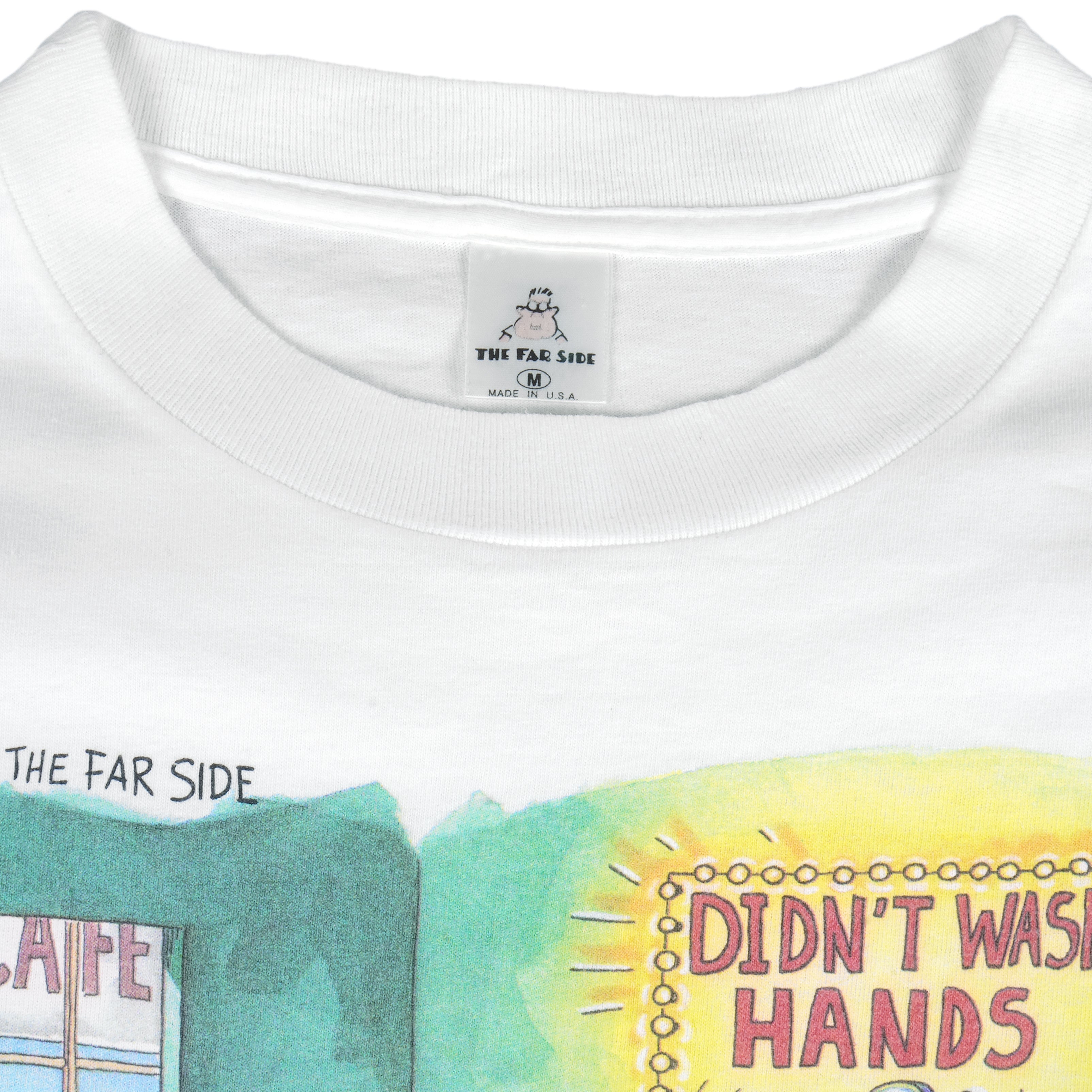 Vintage (The Far Side) - Didnt Wash Hands Deadstock T-Shirt 1991 Medium Vintage Retro