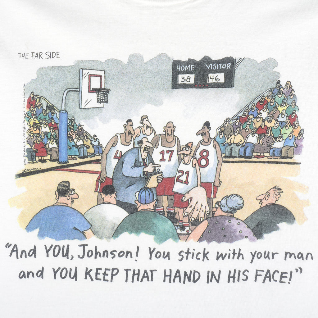 Vintage (The Far Side) - Johnson The Big Hand T-Shirt 1987 X-Large Vintage Retro