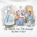 Vintage (The Far Side) - Mr. Osborne My Brain Is Full T-Shirt 1986 X-Large Vintage Retro