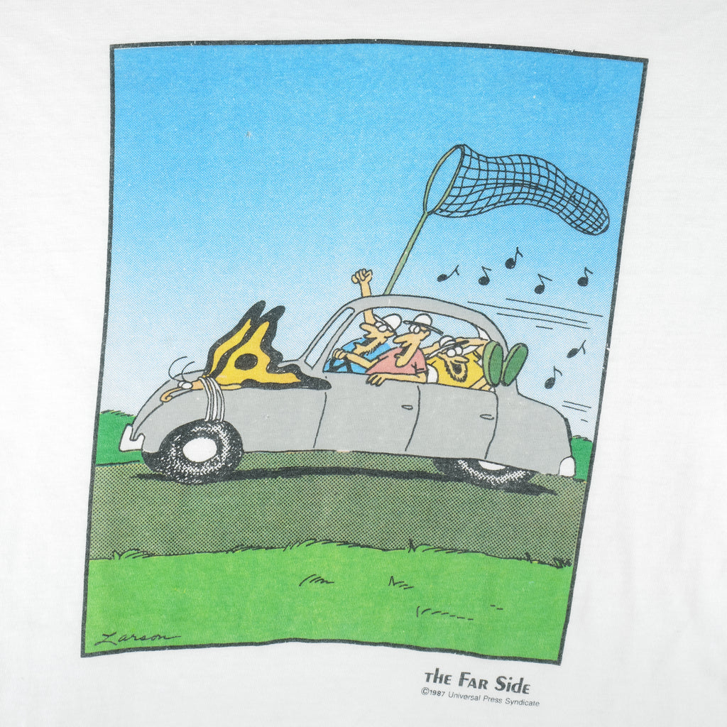 Vintage (The Far Side) - Butterfly Hunted T-Shirt 1987 Large Vintage Retro