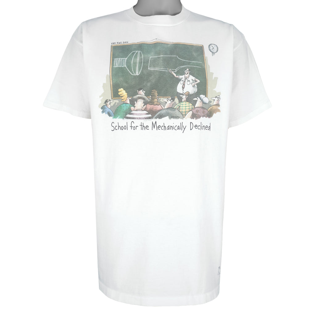 Vintage (The Far Side) - School For Mechanically Declined T-Shirt 1988 X-Large Vintage Retro