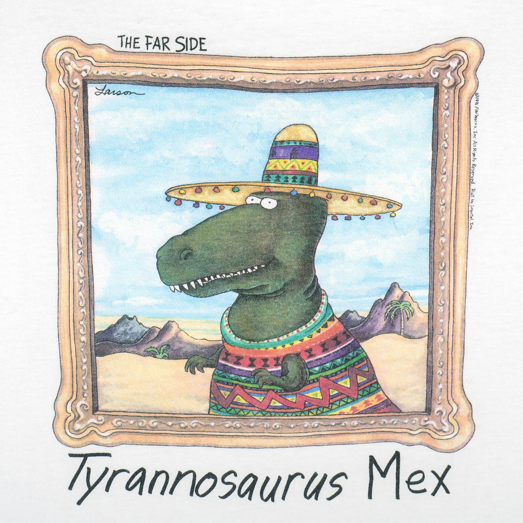 Vintage (The Far Side) - Tyrannosaurus Mex T-Shirt 1991 Large Vintage Retro