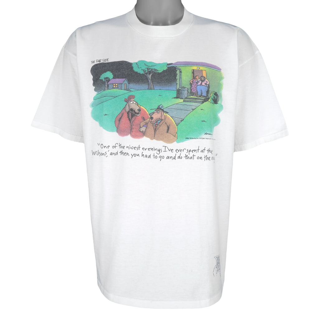 Vintage (The Far Side) -  Evening At The Wilsons T-Shirt 1987 X-Large Vintage Retro