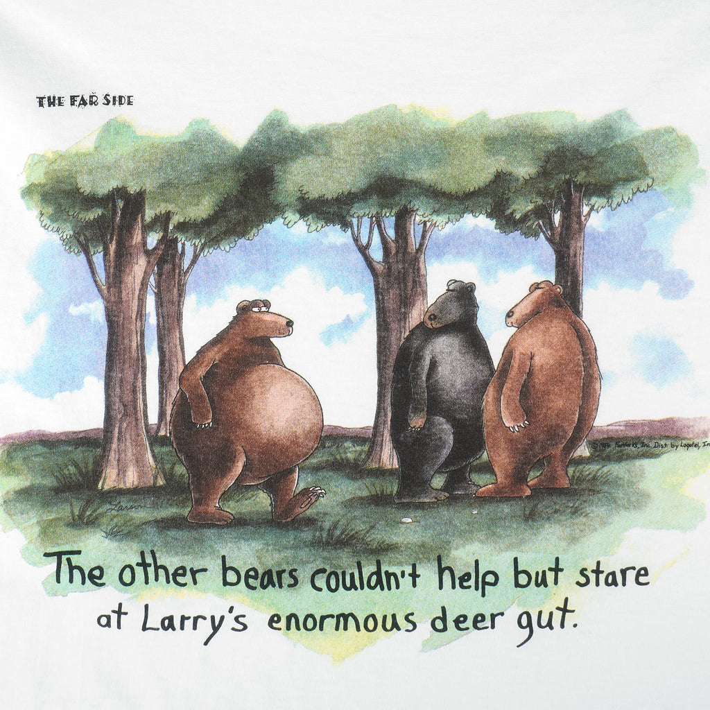 Vintage (The Far Side) - Larrys Enormous Deer Gut T-Shirt 1986 X-Large