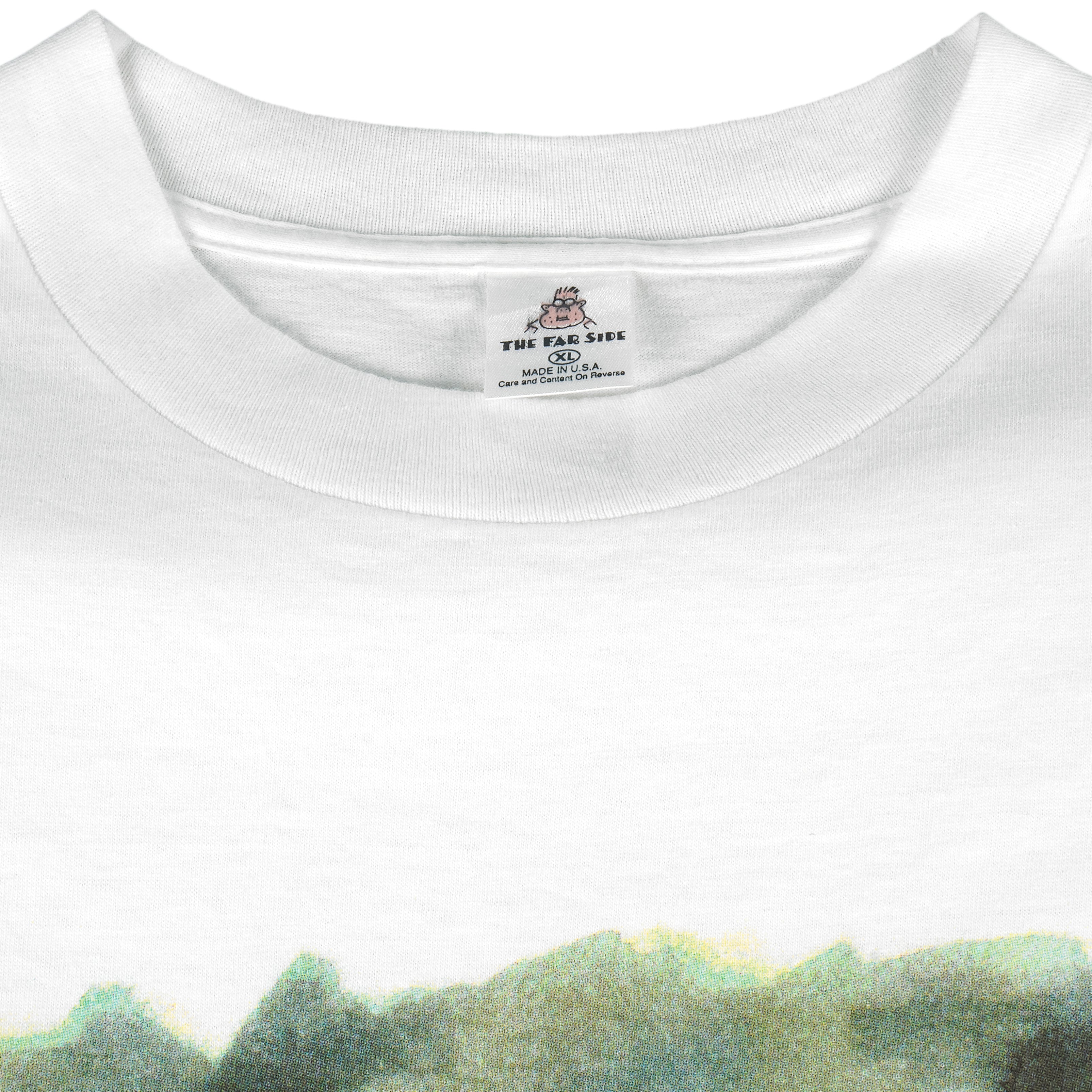 Vintage (The Far Side) - Larrys Enormous Deer Gut T-Shirt 1986 X-Large