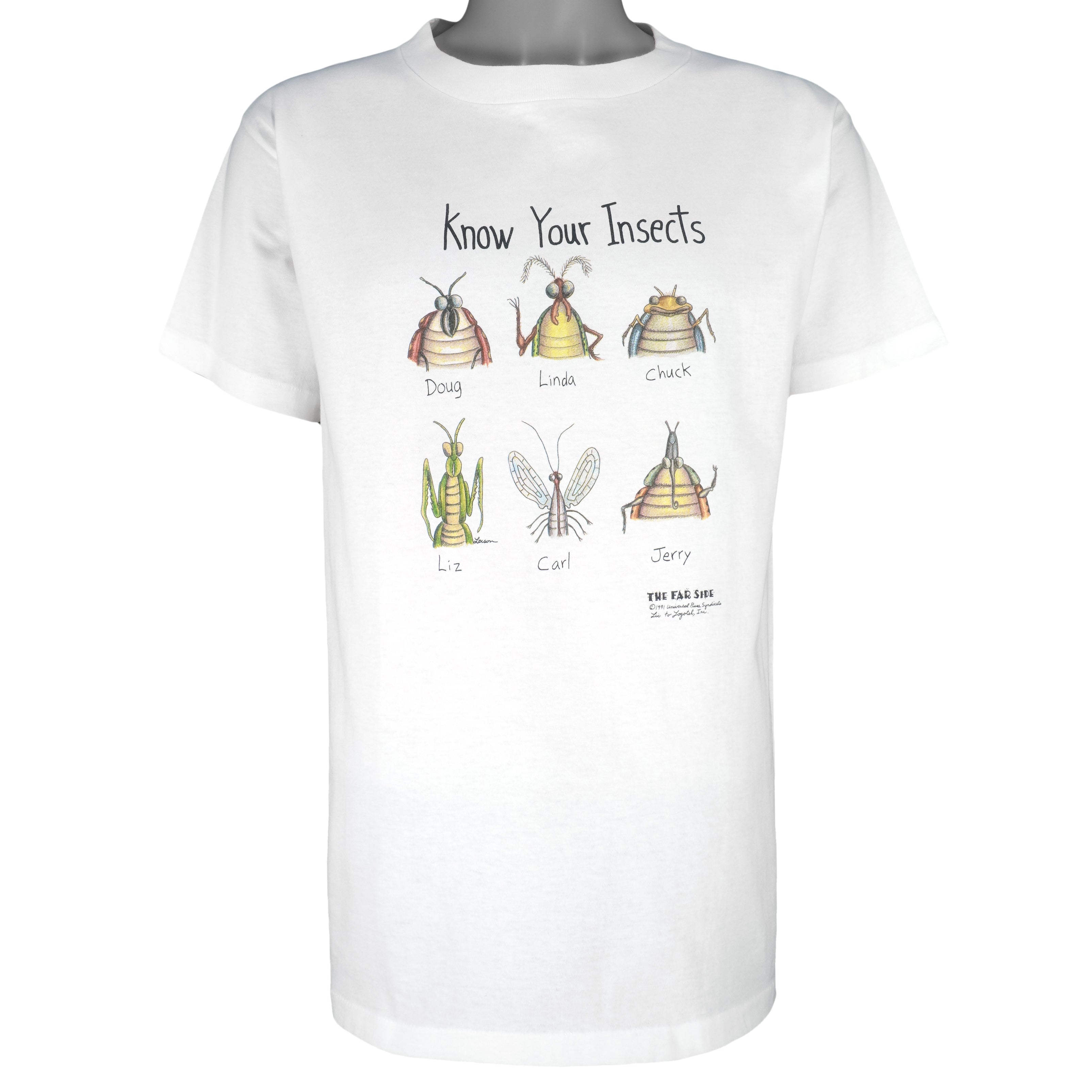 Vintage (The Far Side) - Know Your Insects Deadstock T-Shirt 1986 Large Vintage Retro