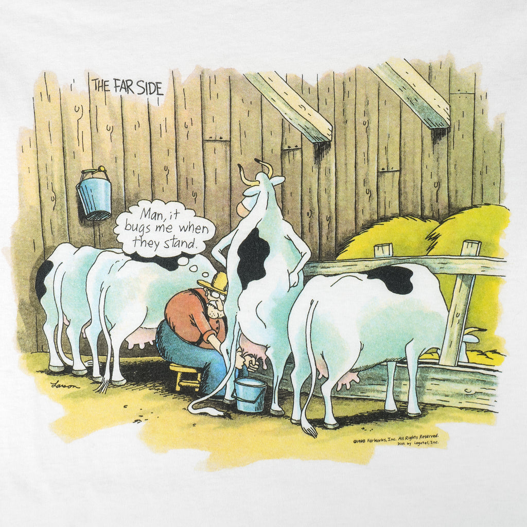 Vintage (The Far Side) - Its Bug Me When They Stand T-Shirt 1988 Large Vintage Retro