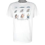 Vintage (The Far Side) - The Evolution Of Man T-Shirt 1992 Large