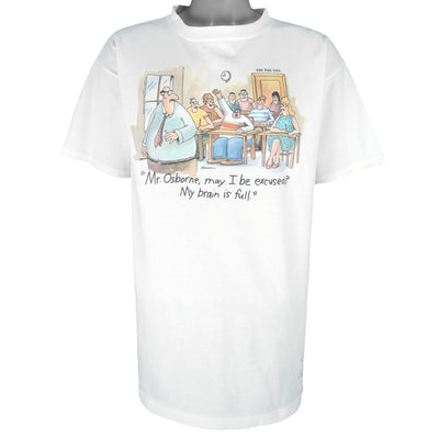 Vintage (The Far Side) - May I Be Excused My Brain Is Full T-Shirt 1986 X-Large