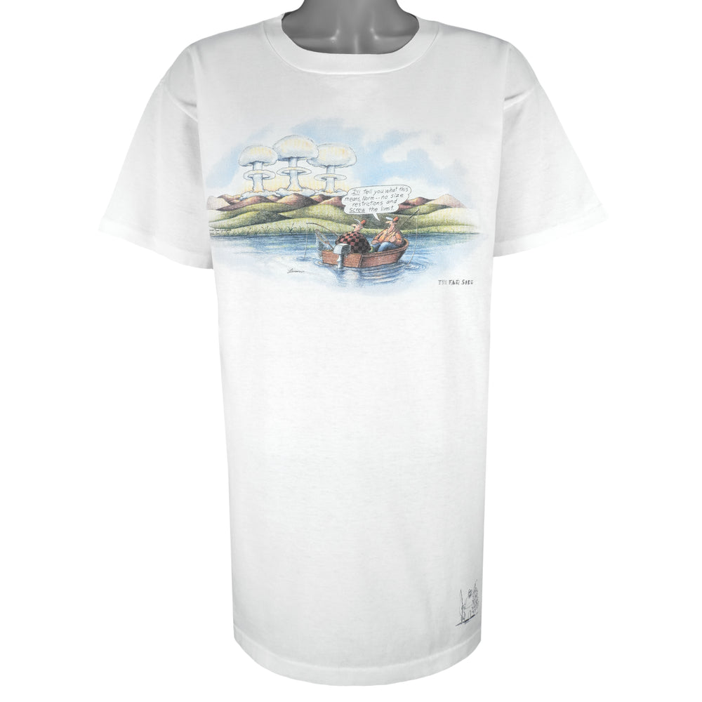 Vintage (The Far Side) - No Size Restrictions And Screw The Limit T-Shirt 1986 X-Large Vintage Retro