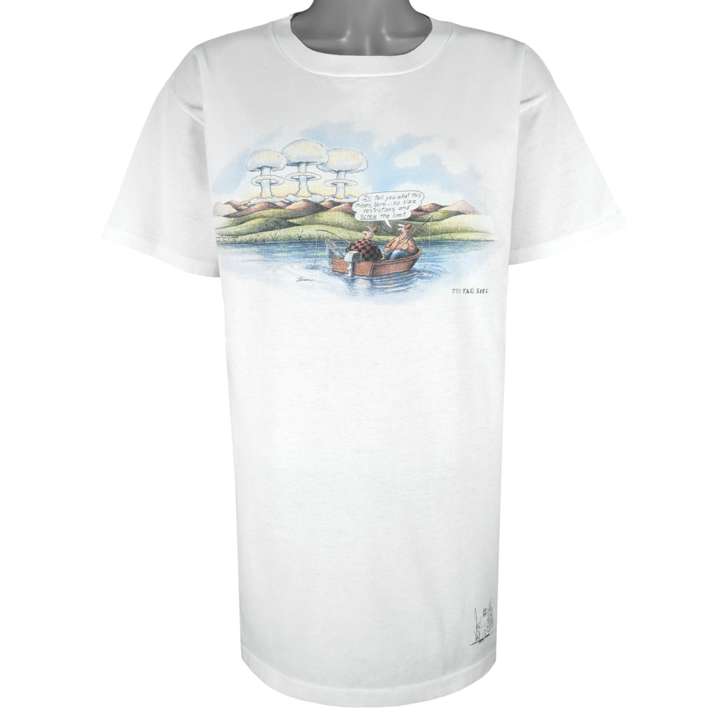 Vintage (The Far Side) - No Size Restrictions And Screw The Limit T-Shirt 1986 X-Large Vintage Retro