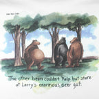 Vintage (The Far Side) - Larrys Enormous Gut T-Shirt 1986 X-Large Vintage Retro