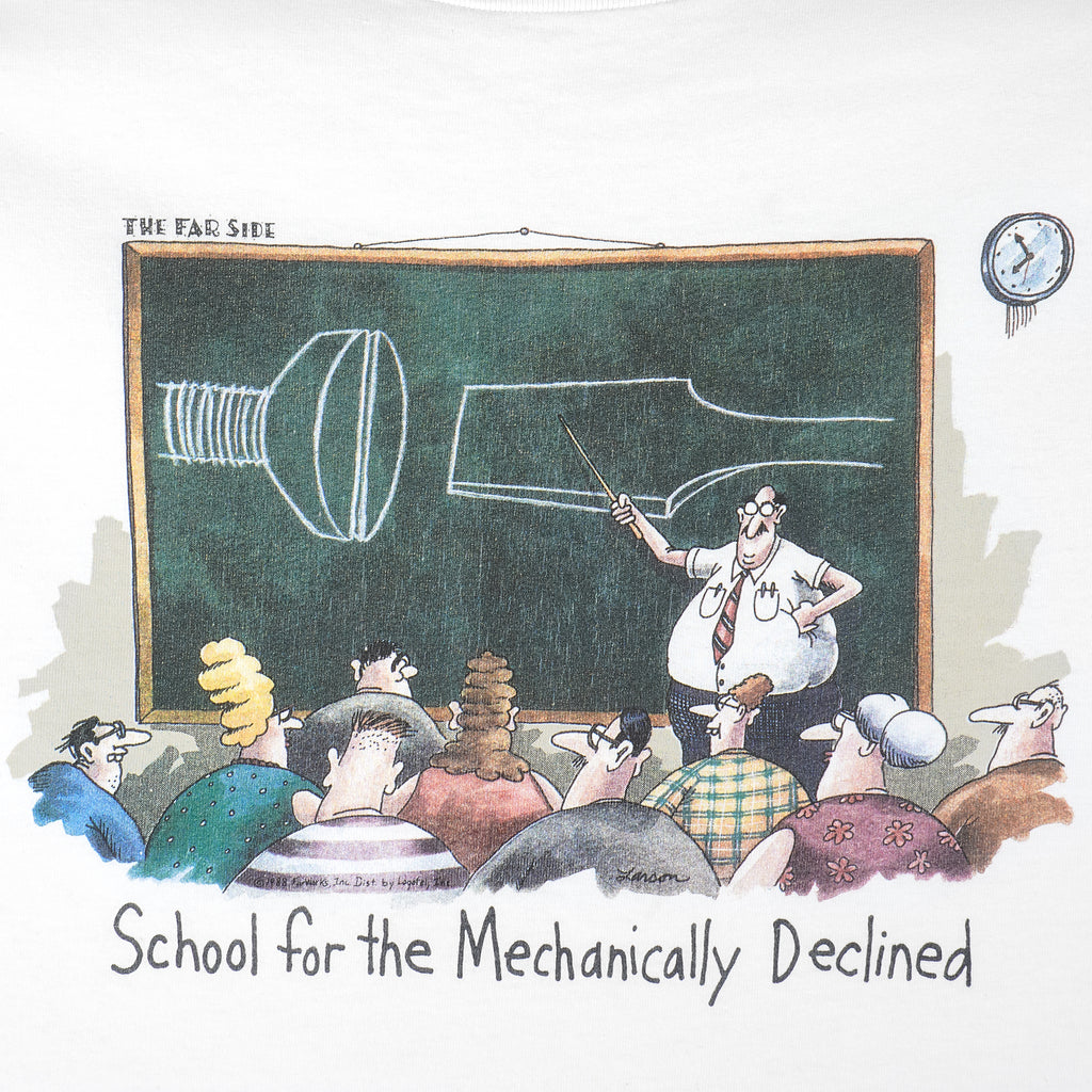 Vintage (The Far Side) - Mechanically Declined T-Shirt 1988 Vintage Retro