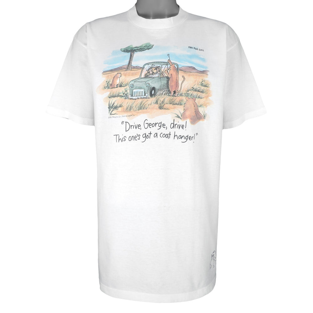 Vintage (The Far Side) - Drive George Drive Lions Alley T-Shirt 1987 X-Large Vintage Retro