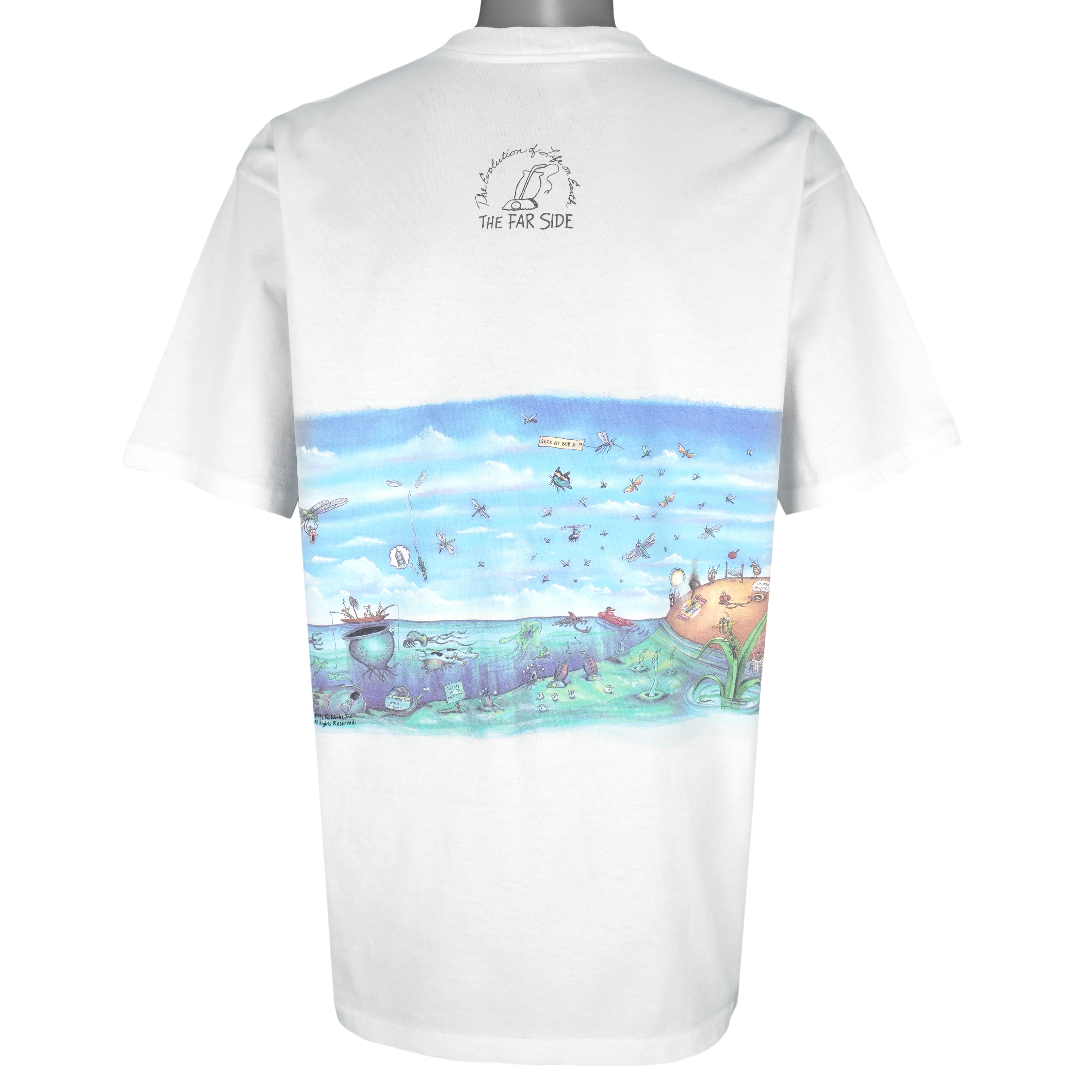 Vintage (The Far Side) - Age of Invertebrates T-Shirt 1991 Vintage Retro