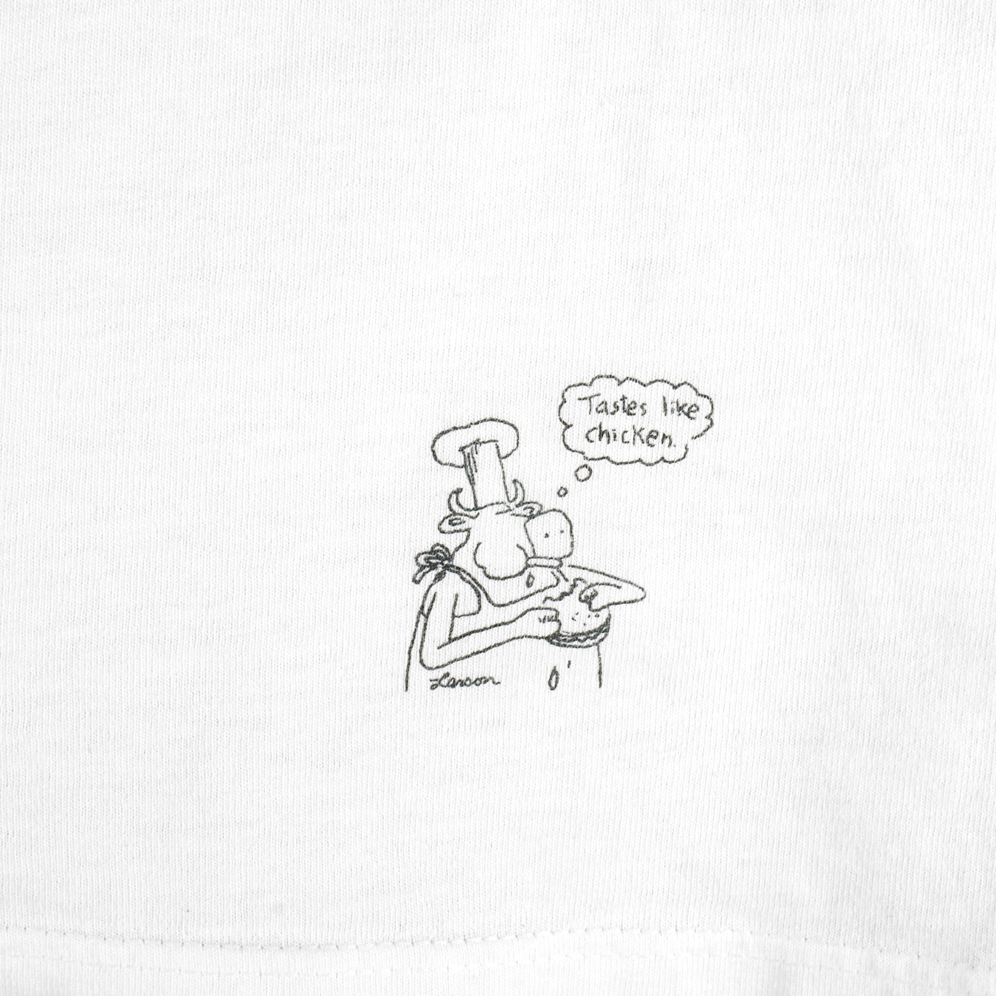 Vintage (The Far Side) - Taste Like Chicken Burger T-Shirt 1981 X-Large Vintage Retro