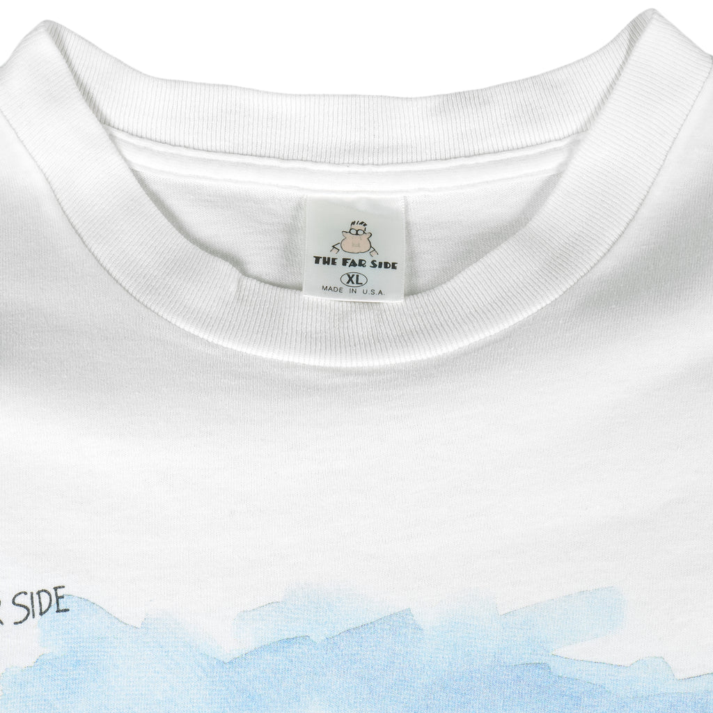 Vintage (The Far Side) - Taste Like Chicken Burger T-Shirt 1981 X-Large Vintage Retro