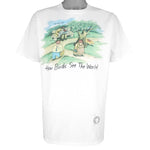 Vintage (The Far Side) - How Birds See The World Deadstock T-Shirt 1980s Large