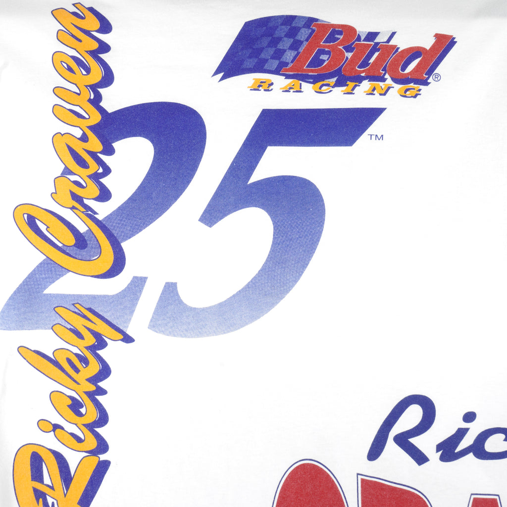 NASCAR - Budweiser Ricky Craven No. 25 T-Shirt 1997 X-Large Vintage Retro