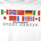 Disney - Epcot Center Flags T-Shirt 1990s Large Vintage Retro