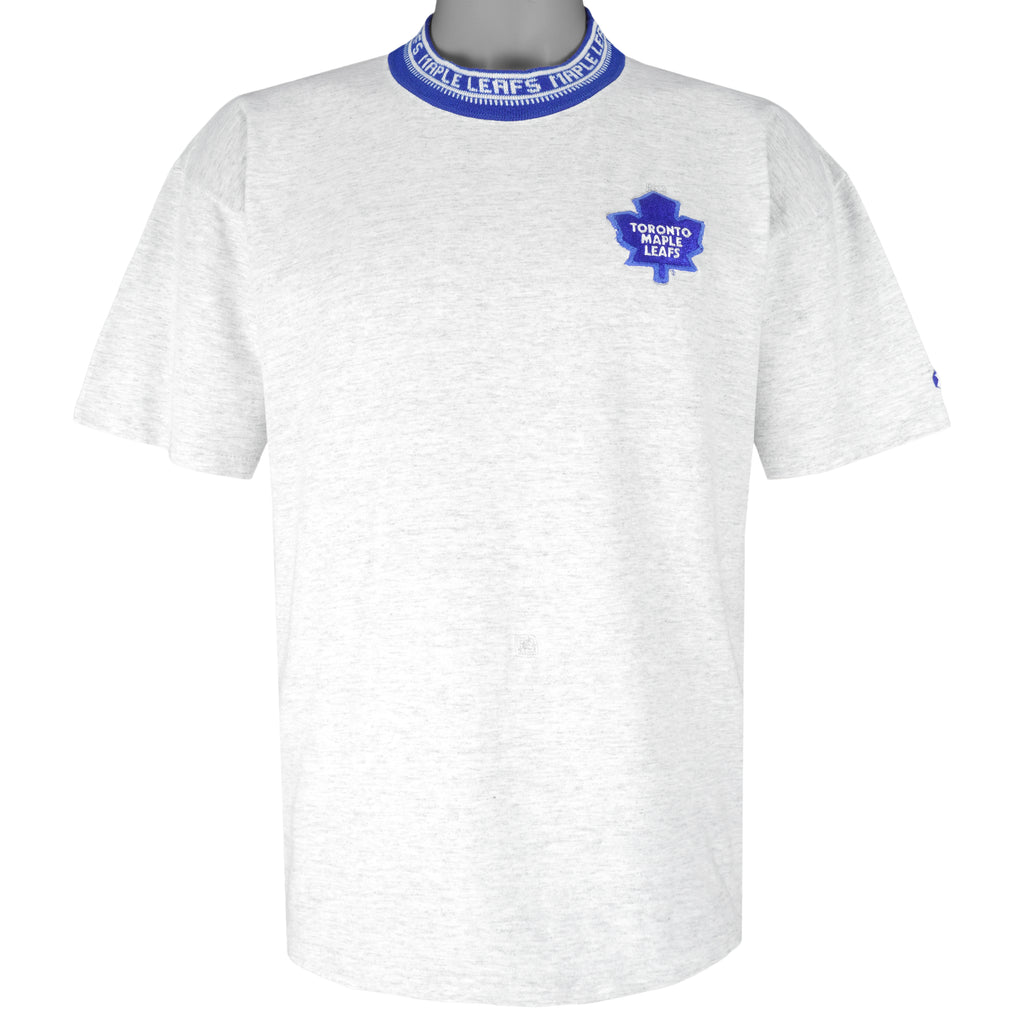 NHL (Trench) - Toronto Maple Leafs T-Shirt 1990s Large Vintage Retro Hockey