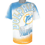 NFL (Mendez) - Miami Dolphins Big Logo T-Shirt 1994 X-Large Vintage Retro Football