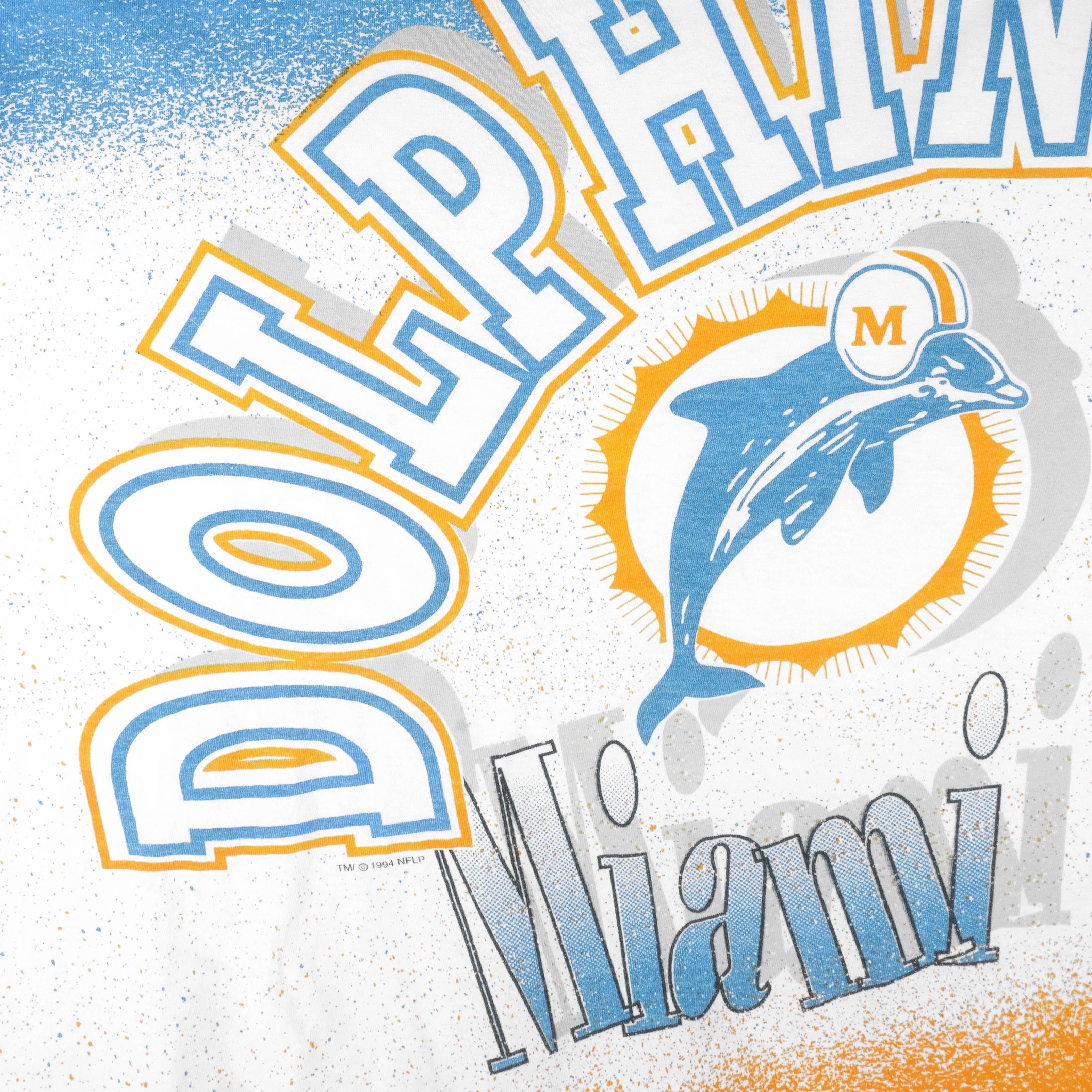 NFL (Mendez) - Miami Dolphins Big Logo T-Shirt 1994 X-Large Vintage Retro Football