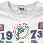 NFL (Long Gone) - Miami Dolphins World Champs T-Shirt 1990s X-Large Vintage Retro Football