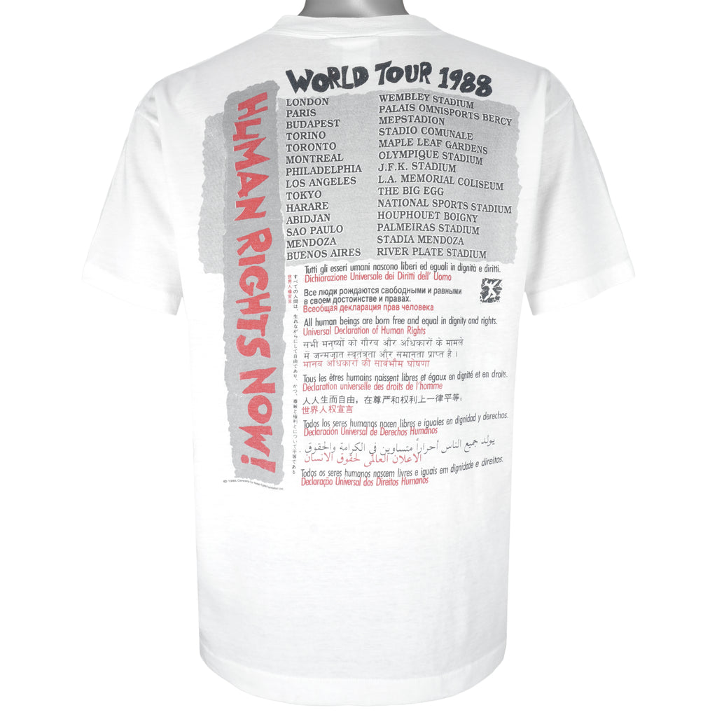 Reebok - Human Rights Now T-Shirt 1988 X-Large Vintage Retro