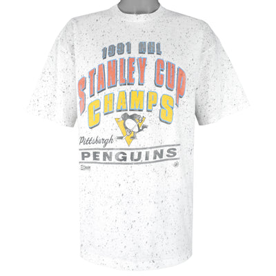 NHL (Salem) - Pittsburgh Penguins Stanley Cup Champions T-Shirt 1991 X-Large