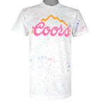 Vintage (Velva Sheer) - White Coors Light T-Shirt 1990s Large Vintage Retro