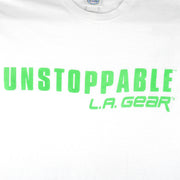 Vintage (L.A Gear) - White Unstoppable T-Shirt 1990s Large Vintage Retro