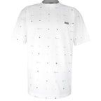 Karl Kani - White Monogram T-Shirt 1990s Medium Vintage Retro