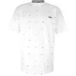 Karl Kani - White Monogram T-Shirt 1990s Medium Vintage Retro