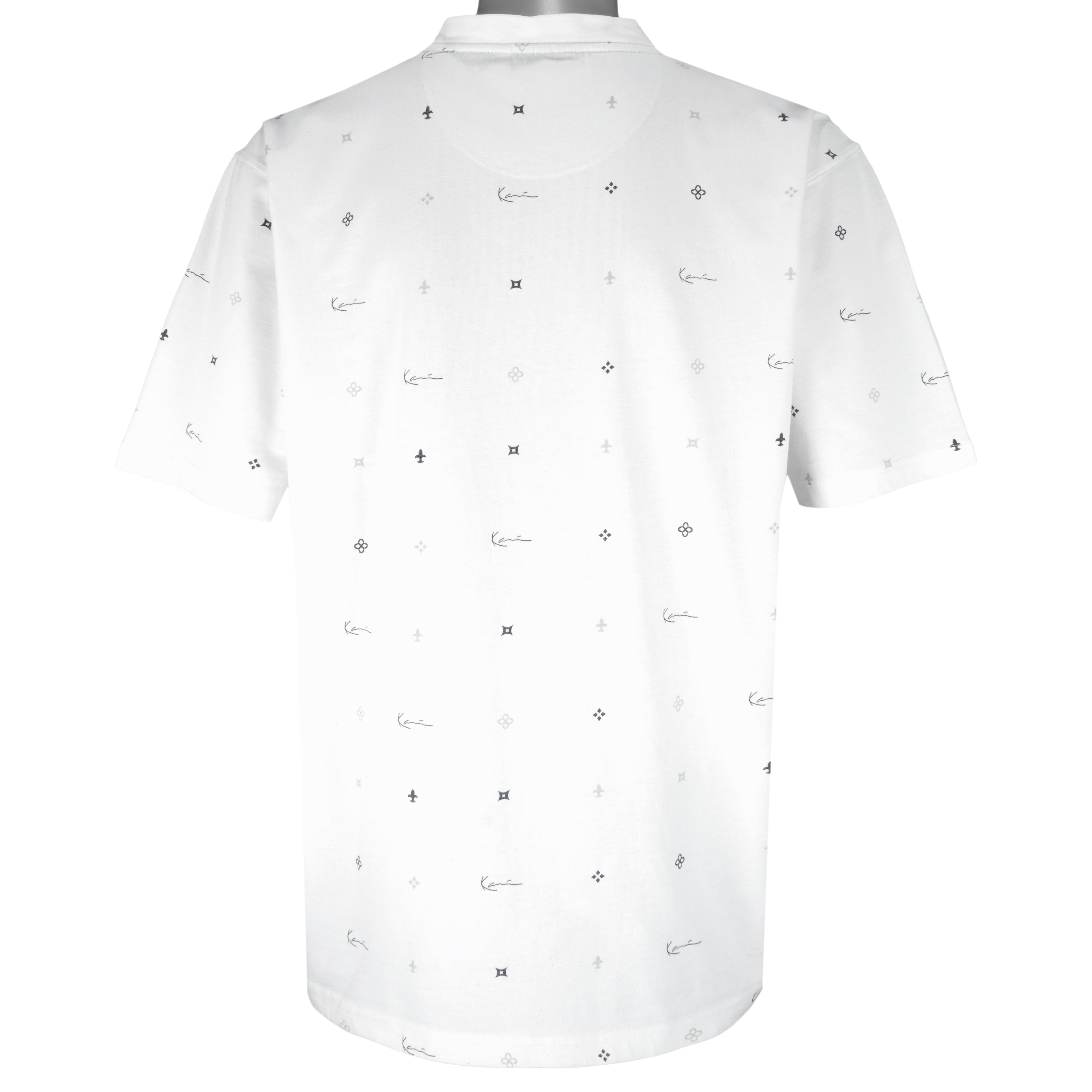Karl Kani - White Monogram T-Shirt 1990s Medium Vintage Retro