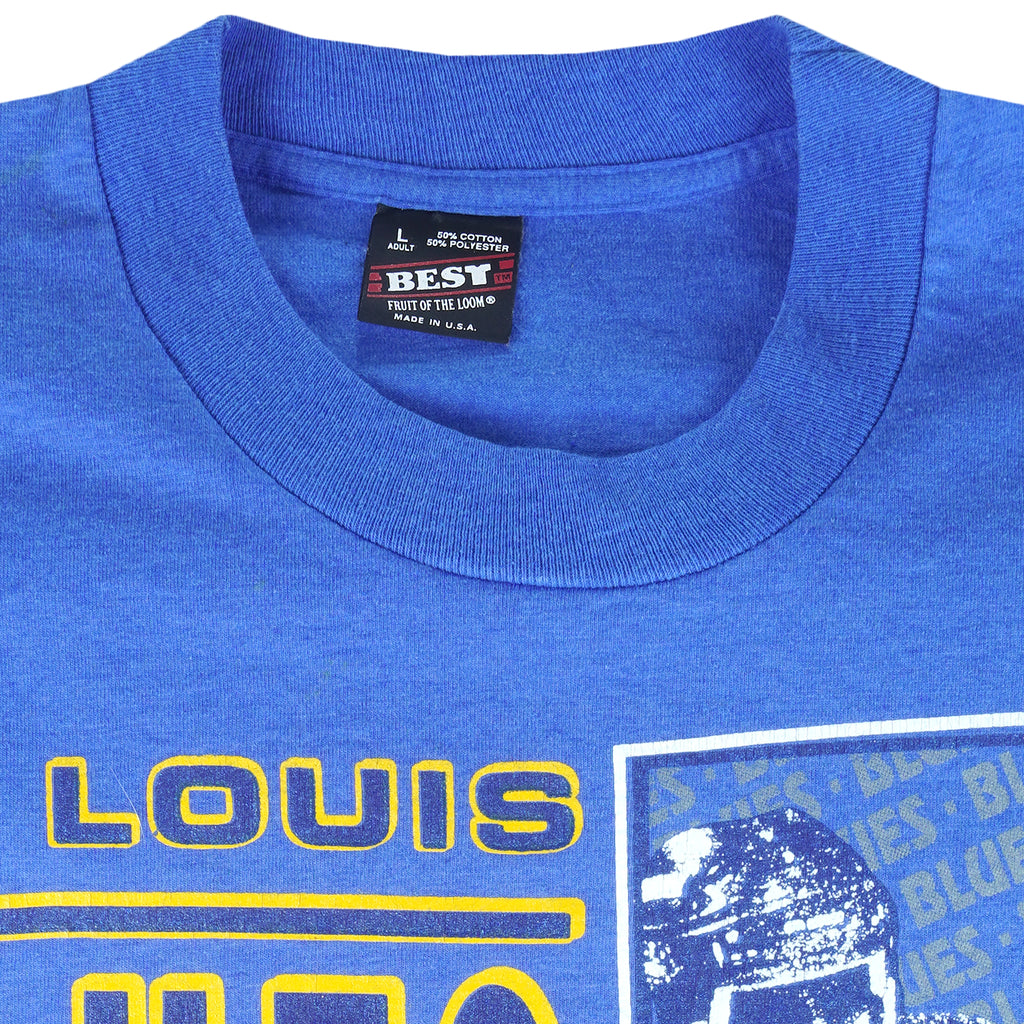 NHL (Best) - St. Louis Blues Big Logo T-Shirt 1990s Large Vintage Retro Hockey