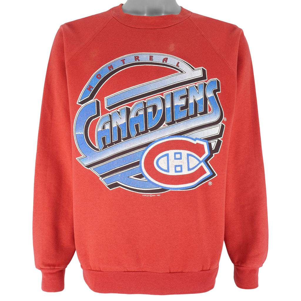 NHL - Montreal Canadiens Crew Neck Sweatshirt 1991 Large Vintage Retro Hockey