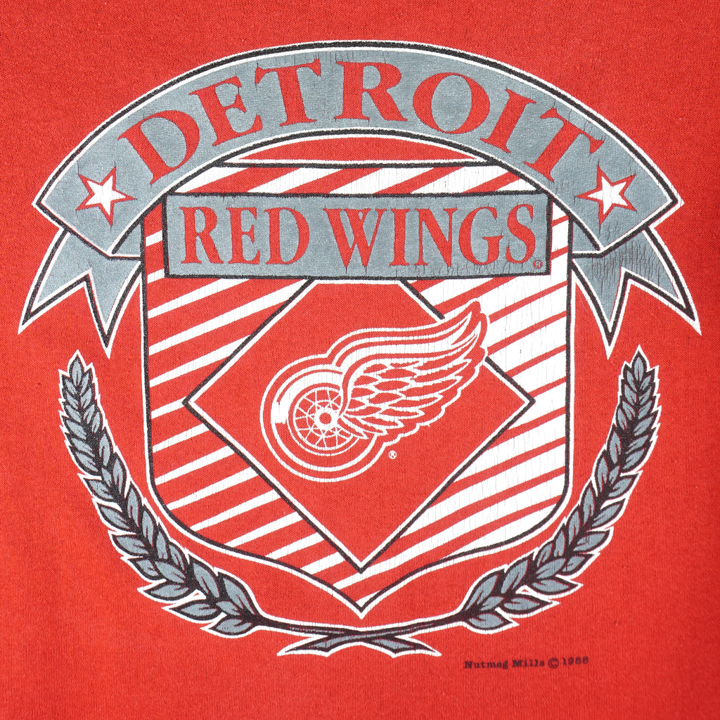 NHL - Detroit Red Wings Big Logo Sweatshirt 1988 Large Vintage Retro Hockey