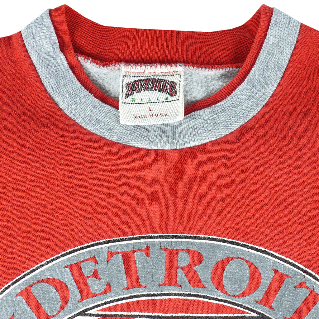 NHL - Detroit Red Wings Big Logo Sweatshirt 1988 Large Vintage Retro Hockey