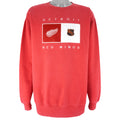NHL - Detroit Red Wings Embroidered Sweatshirt 1990s X-Large Vintage Retro Hockey