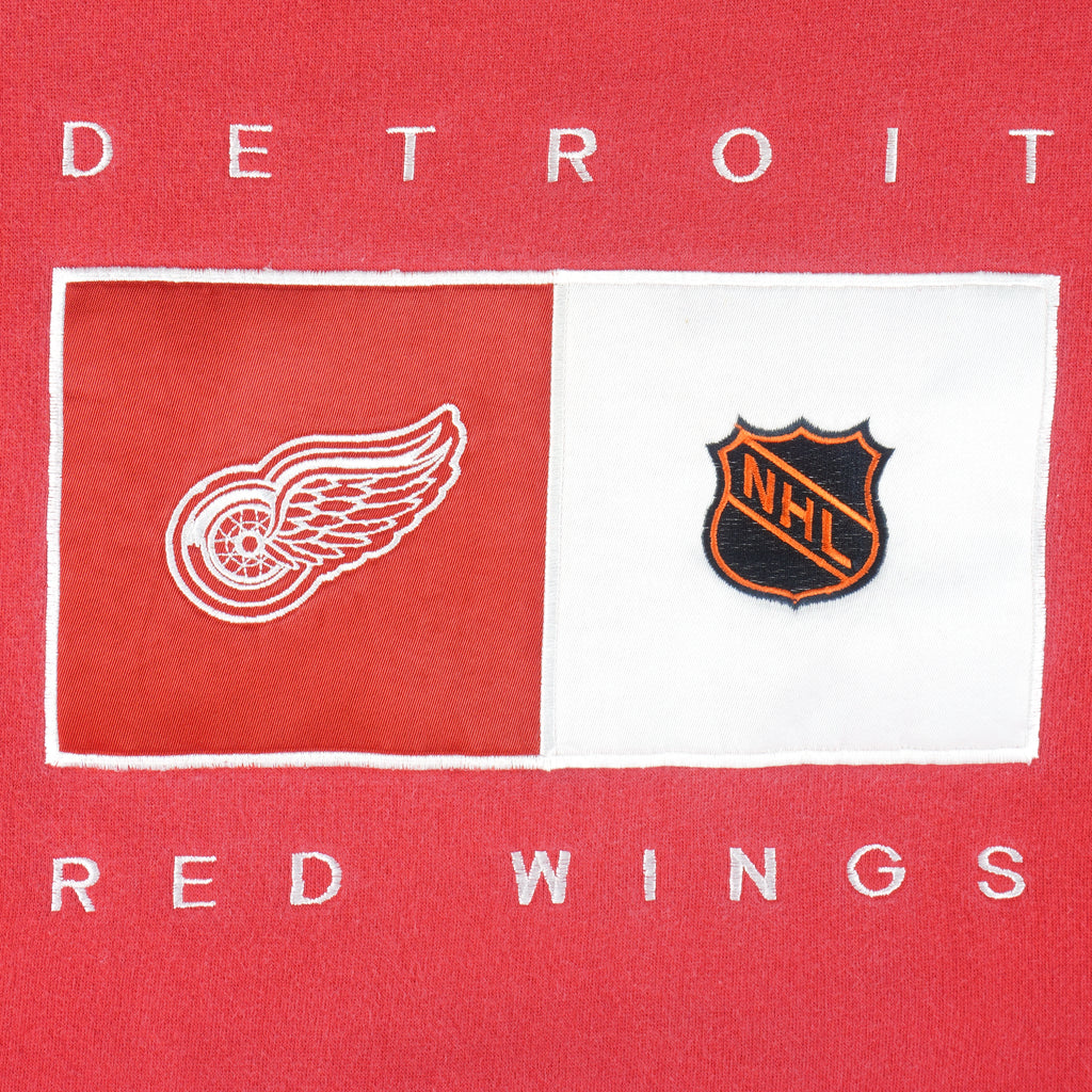 NHL - Detroit Red Wings Embroidered Sweatshirt 1990s X-Large Vintage Retro Hockey