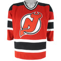 Starter - New Jersey Devils Big Logo Jersey 1990s Small to Medium Vintage Retro Hockey