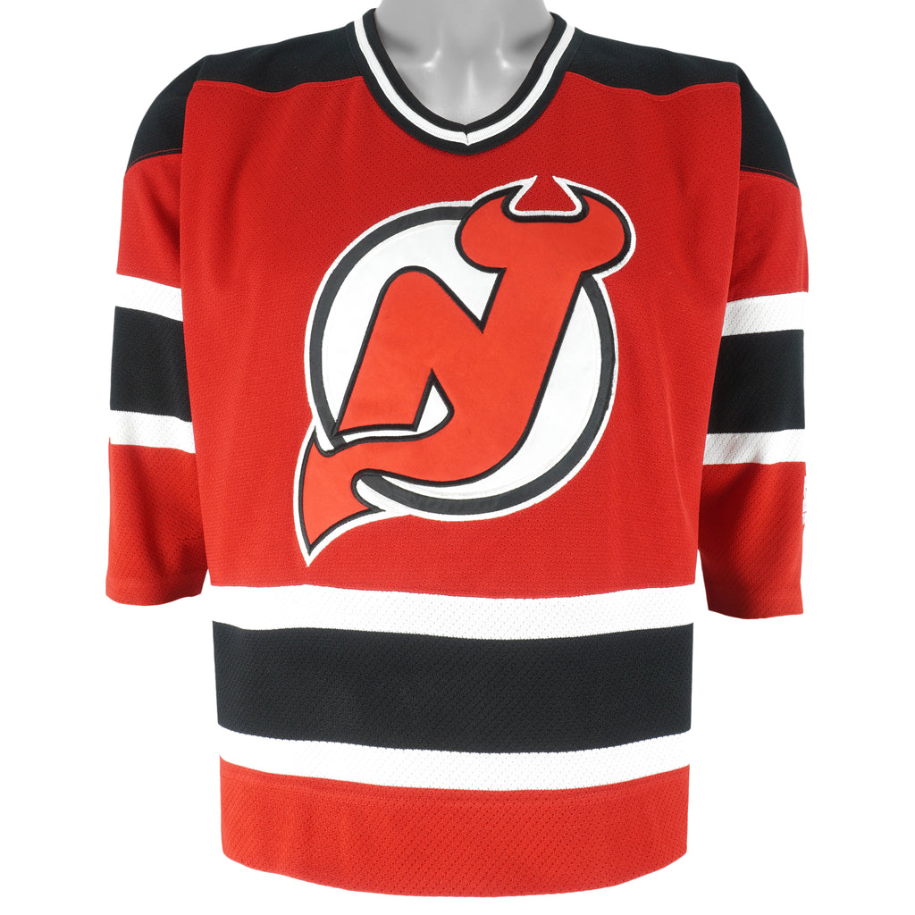 Starter - New Jersey Devils Big Logo Jersey 1990s Small to Medium Vintage Retro Hockey